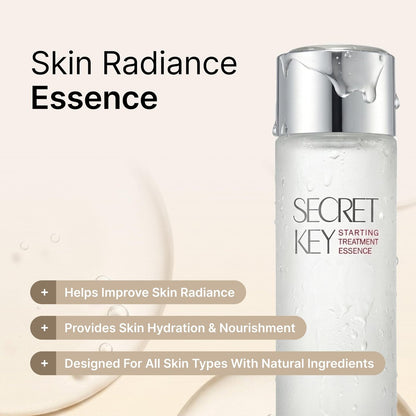 Secret Key Starting Care Essence Toner – Galactomyces Ferment Filtrate with Adenosine for Radiance Glass Skin, Hydrating Essence, Helps Improve Uneven Skin Tone, Korean Skin Care, 5.24 Fl Oz Avelisse