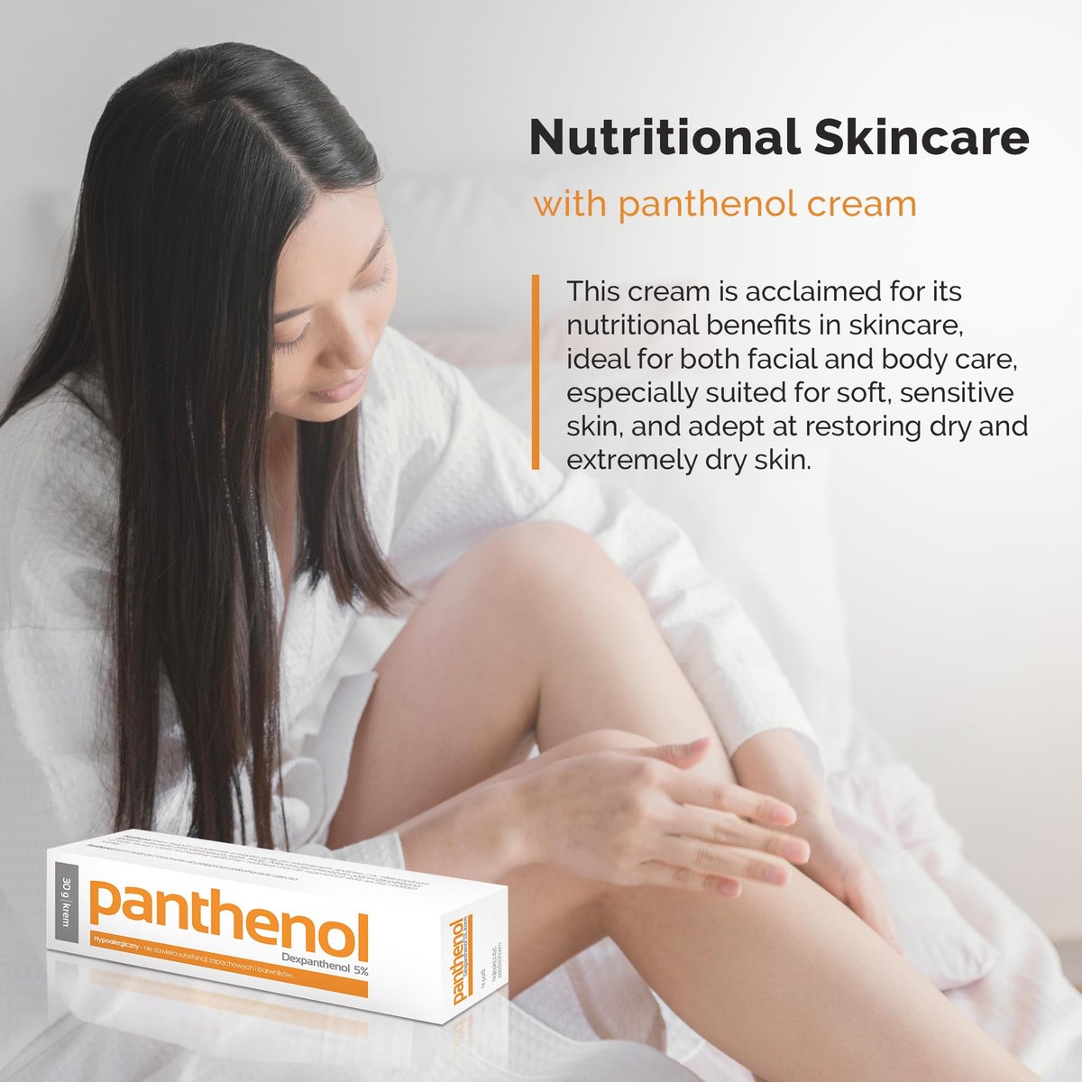 Panthenol Cream – Moisturizing & Nourishing Care for Sun-Exposed & Sensitive Skin – 30g Avelisse