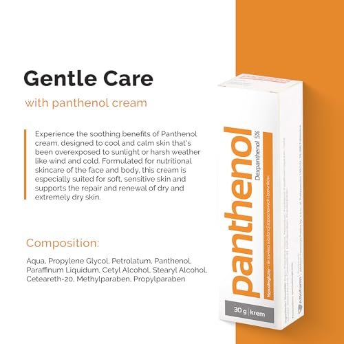 Panthenol Cream – Moisturizing & Nourishing Care for Sun-Exposed & Sensitive Skin – 30g Avelisse