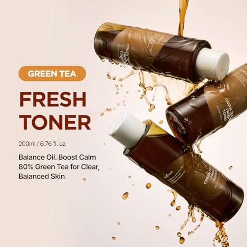 ISNTREE Green Tea Fresh Toner 200ml - Korean Hydrating Toner for Oily & Acne-Prone Skin, Sebum Control, 6.76 fl oz - görsel 4