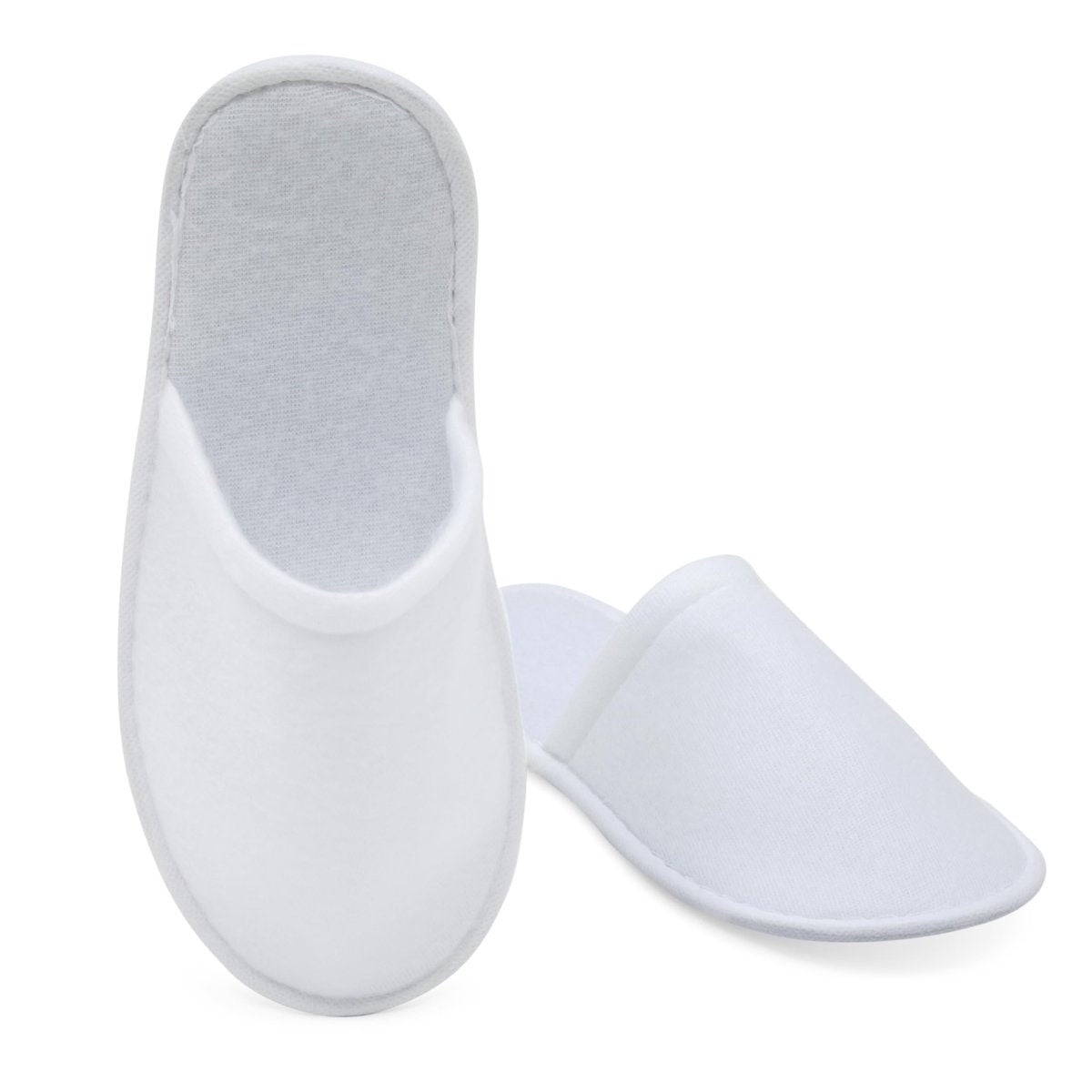 Juvale Disposable Slippers for Guests - Individually Wrapped Spa & Hotel Slippers - Slip-Resistant Shoes - Travel-Friendly Disposable Shoes - Medium (Men’s US 10/Women’s US 11) White - Pack of 24 Avelisse