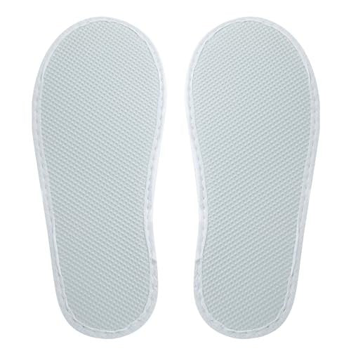 Juvale Disposable Slippers for Guests - Individually Wrapped Spa & Hotel Slippers - Slip-Resistant Shoes - Travel-Friendly Disposable Shoes - Medium (Men’s US 10/Women’s US 11) White - Pack of 24 Avelisse