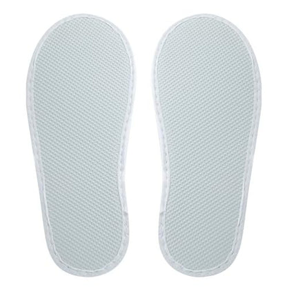 Juvale Disposable Slippers for Guests - Individually Wrapped Spa & Hotel Slippers - Slip-Resistant Shoes - Travel-Friendly Disposable Shoes - Medium (Men’s US 10/Women’s US 11) White - Pack of 24 Avelisse