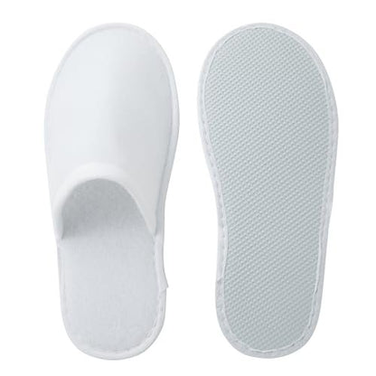 Juvale Disposable Slippers for Guests - Individually Wrapped Spa & Hotel Slippers - Slip-Resistant Shoes - Travel-Friendly Disposable Shoes - Medium (Men’s US 10/Women’s US 11) White - Pack of 24 Avelisse