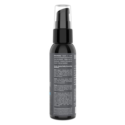 Uncle Jimmy Beard Growth Oil with Biotin – Natural Beard Care for Thicker, Fuller, Healthier Beard | Men's Facial Hair Treatment for Grooming | Increases Thickness and Volume 2 Fl Oz Avelisse