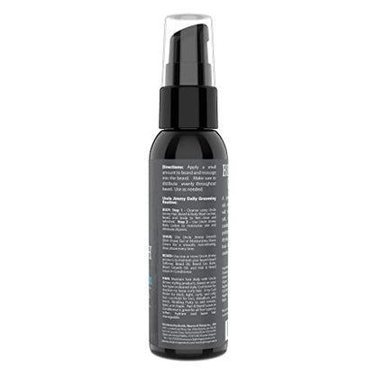 Uncle Jimmy Beard Growth Oil with Biotin – Natural Beard Care for Thicker, Fuller, Healthier Beard | Men's Facial Hair Treatment for Grooming | Increases Thickness and Volume 2 Fl Oz Avelisse
