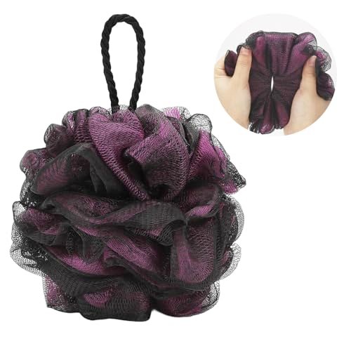 Tbestmax 4-Pack Loofah Sponge - 60g Each - Black Bath Sponge Pouf for Exfoliating Shower - görsel 8