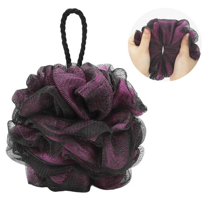 Tbestmax 4-Pack Loofah Sponge - 60g Each - Black Bath Sponge Pouf for Exfoliating Shower