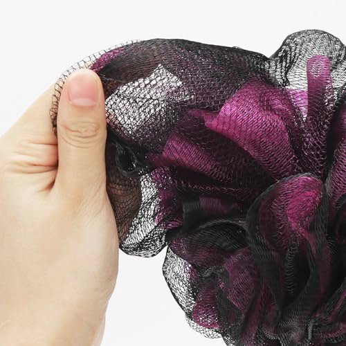 Tbestmax 4-Pack Loofah Sponge - 60g Each - Black Bath Sponge Pouf for Exfoliating Shower - görsel 6