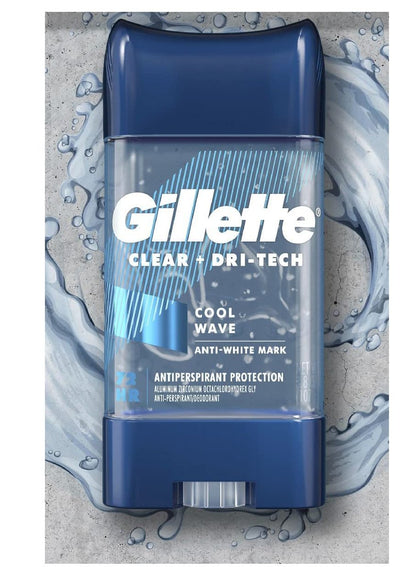 Gillette Endurance Clear Gel Deodorant Cool Wave 3.8 oz (5-Pack) – Long-Lasting Odor Protection Avelisse