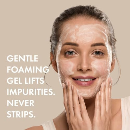 Glowbiotics Probiotic Revitalizing Cleanser - Anti-Aging Face Wash with Peptides for Hormonal, Dry & Mature Skin - 5 oz Hydrating Gel Avelisse