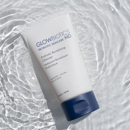 Glowbiotics Probiotic Revitalizing Cleanser - Anti-Aging Face Wash with Peptides for Hormonal, Dry & Mature Skin - 5 oz Hydrating Gel Avelisse