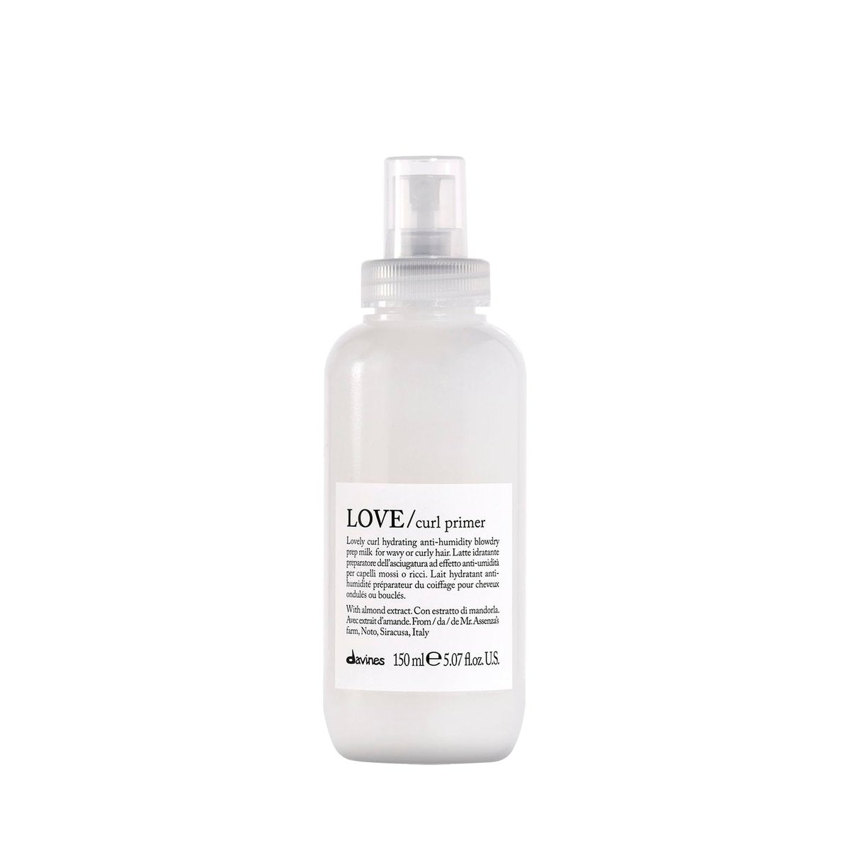 Davines LOVE Curl Primer - Moisturizing Anti-Humidity Heat Protectant Prepping Milk for Wavy and Curly Hair, 5.07 Fl Oz Avelisse