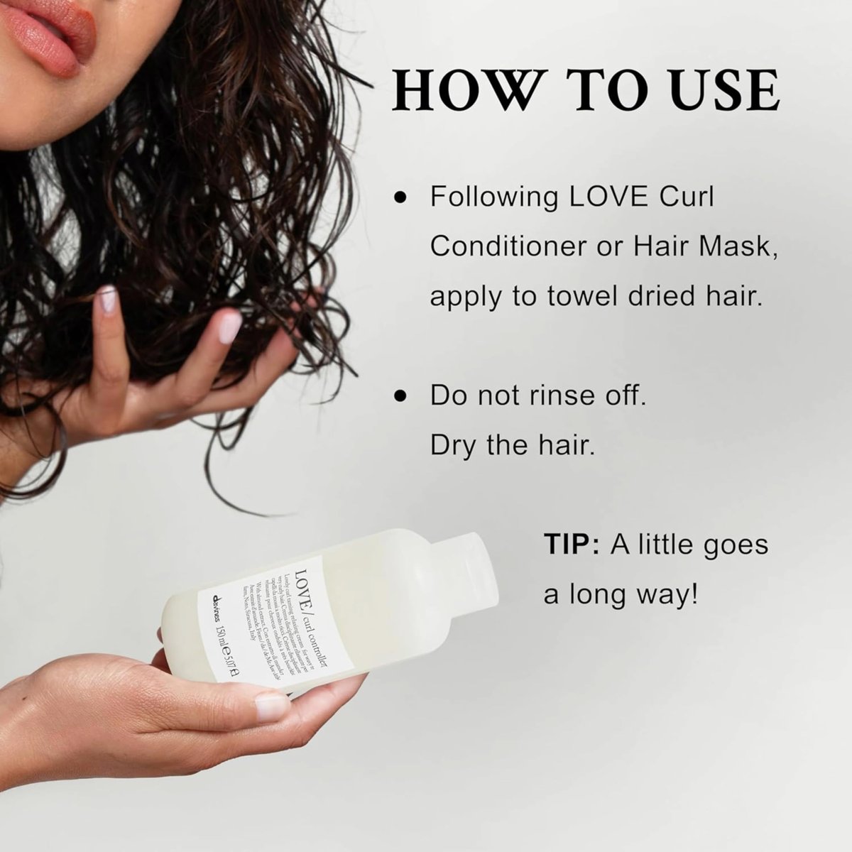 Davines LOVE Curl Controller - Anti-Frizz Cream for Wavy & Curly Hair, Defines Texture with Almond Extract, 5.07 Fl Oz Avelisse