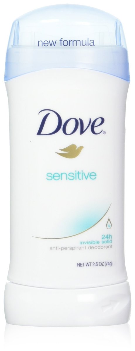 Dove Deodorant Invisible Solid Sensitive Skin 2.6 Ounce (Pack of 6) Avelisse