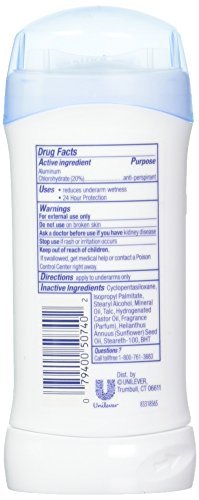 Dove Deodorant Invisible Solid Sensitive Skin 2.6 Ounce (Pack of 6) Avelisse