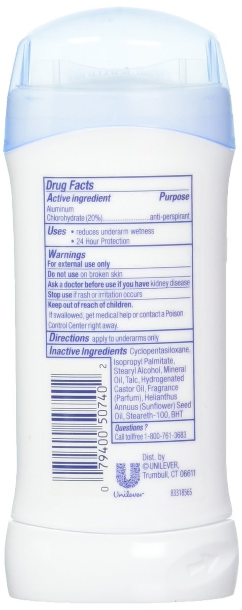 Dove Deodorant Invisible Solid Sensitive Skin 2.6 Ounce (Pack of 6) Avelisse