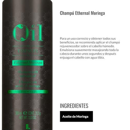 Lendan Ethernal Moringa Sulfate-Free Shampoo – Hydrating Shampoo for Dry & Damaged Hair with Moringa Oil, 300 ml