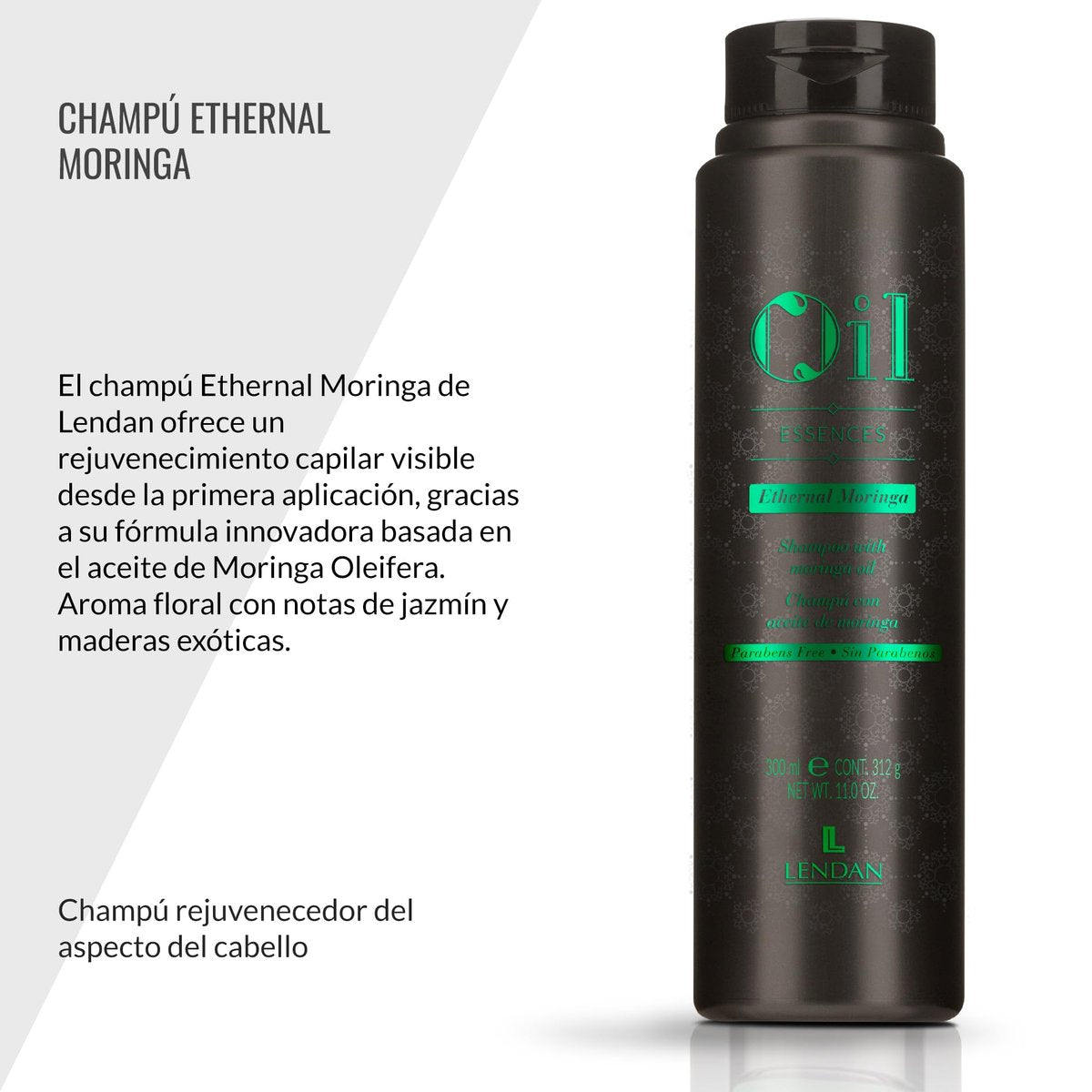 Lendan Ethernal Moringa Sulfate-Free Shampoo – Hydrating Shampoo for Dry & Damaged Hair with Moringa Oil, 300 ml - görsel 3