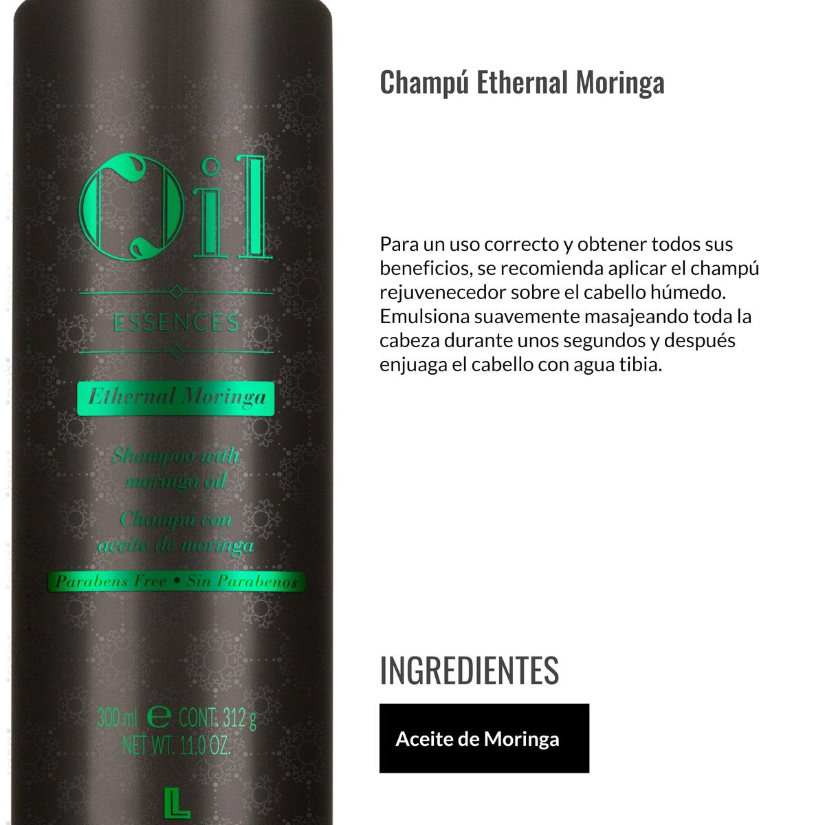 Lendan Ethernal Moringa Sulfate-Free Shampoo – Hydrating Shampoo for Dry & Damaged Hair with Moringa Oil, 300 ml - görsel 7