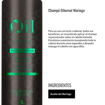 Lendan Ethernal Moringa Sulfate-Free Shampoo – Hydrating Shampoo for Dry & Damaged Hair with Moringa Oil, 300 ml