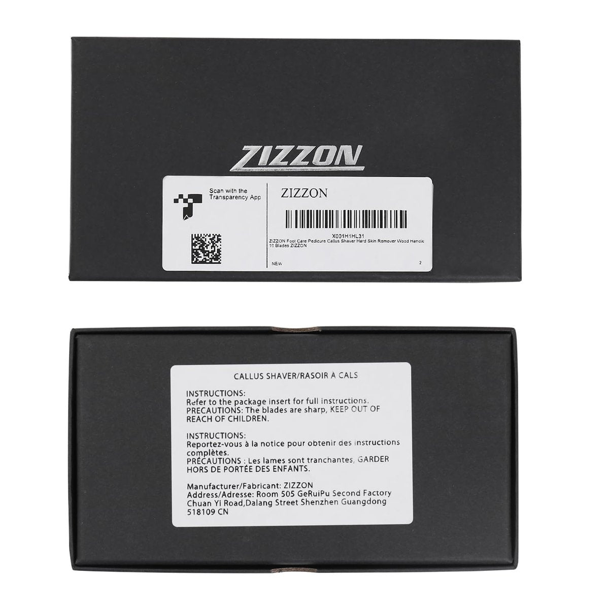 ZIZZON Foot Care Pedicure Callus Shaver Hard Skin Remover – Wood Handle with 10 Blades - görsel 12