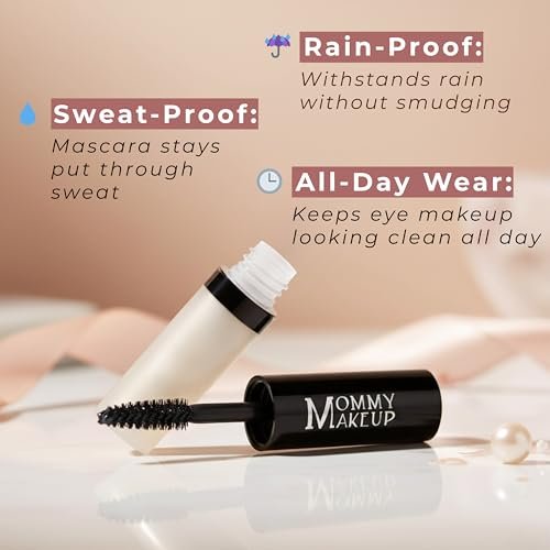 Lash Shield Waterproofing Top Coat for Mascara & Brows - Sweatproof, Tear-proof, Waterproof, Smudge-proof Mascara Fixer - Long Lasting Clear Eyelash Sealer by Mommy Makeup Avelisse