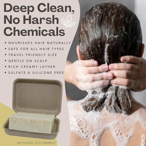 The Yellow Bird Solid Bar Shampoo Soap - Grapefruit, Rosemary, and Lavender - Mild Natural and Organic Ingredients - Sulfate Free - Gentle Scalp + Hair Care Avelisse