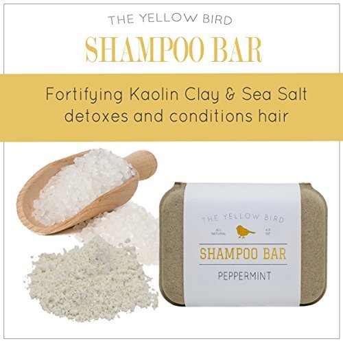 The Yellow Bird Solid Bar Shampoo Soap - Grapefruit, Rosemary, and Lavender - Mild Natural and Organic Ingredients - Sulfate Free - Gentle Scalp + Hair Care Avelisse