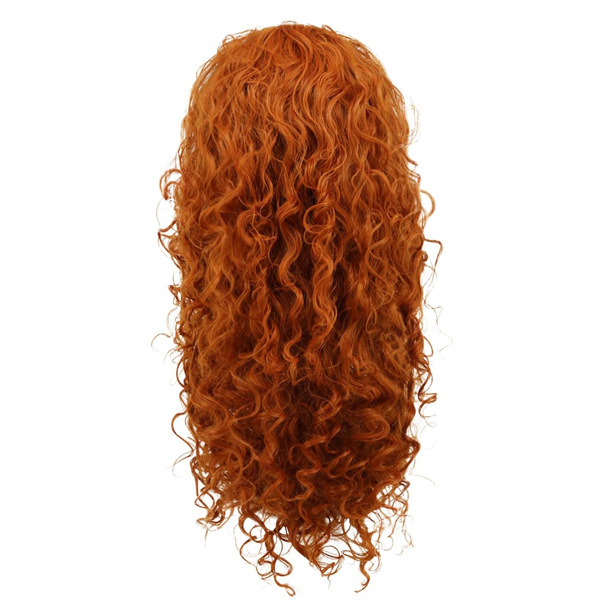 karlery Women Fluffy Long Curly Orange Ginger Wig – 24 Inch Cosplay Wig for Halloween & Anime Costumes - görsel 7