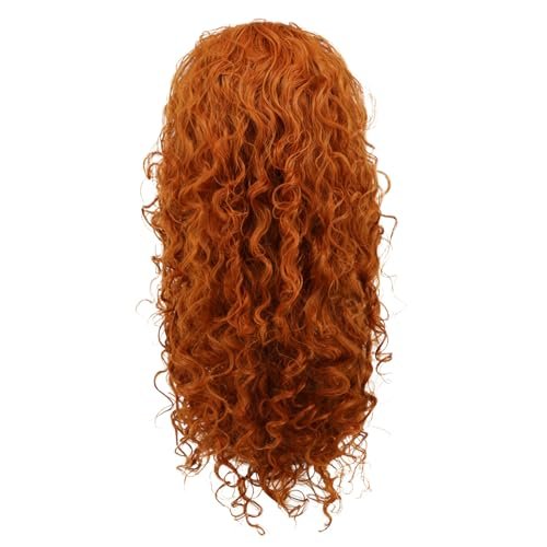 karlery Women Fluffy Long Curly Orange Ginger Wig – 24 Inch Cosplay Wig for Halloween & Anime Costumes - görsel 8