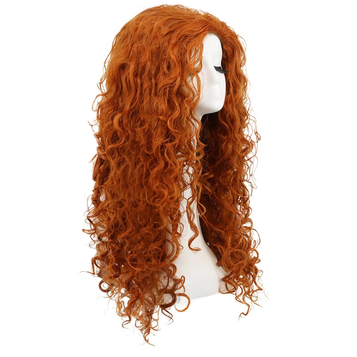 karlery Women Fluffy Long Curly Orange Ginger Wig – 24 Inch Cosplay Wig for Halloween & Anime Costumes - görsel 5