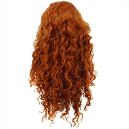 karlery Women Fluffy Long Curly Orange Ginger Wig – 24 Inch Cosplay Wig for Halloween & Anime Costumes