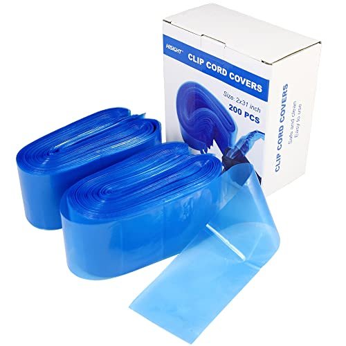 Hisight Tattoo Clip Cord Covers 200pcs - Heavy Duty Disposable Hygiene Sleeves for Tattoo Machine Gun Accessories (Blue) - görsel 4