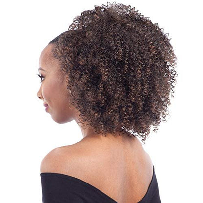 FreeTress Equal Synthetic Hair Drawstring Ponytail Bohemian Fro - Off Black 1B