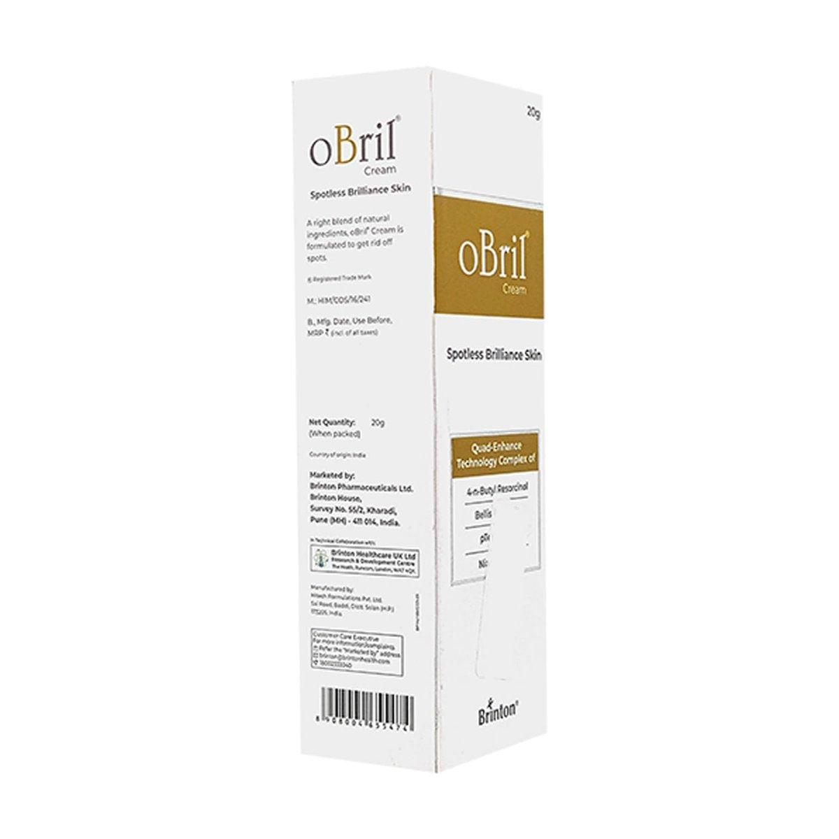 Brinton Obril Cream for Melasma & Hyperpigmentation - Even Skin Tone, 0.70 oz - görsel 8