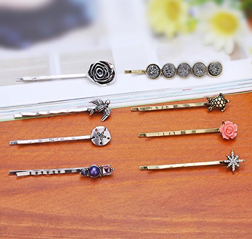Vintage Alloy Mixed Hair Bobby Pins – 10-Pack Random Assortment for Women and Girls Avelisse