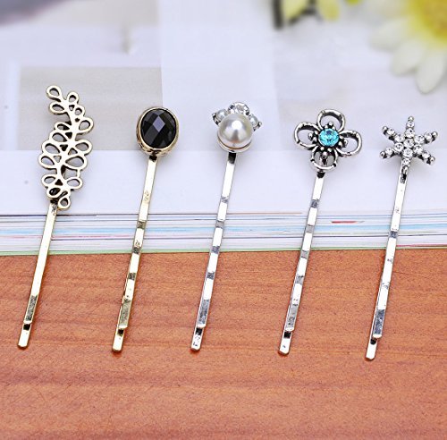 Vintage Alloy Mixed Hair Bobby Pins – 10-Pack Random Assortment for Women and Girls Avelisse
