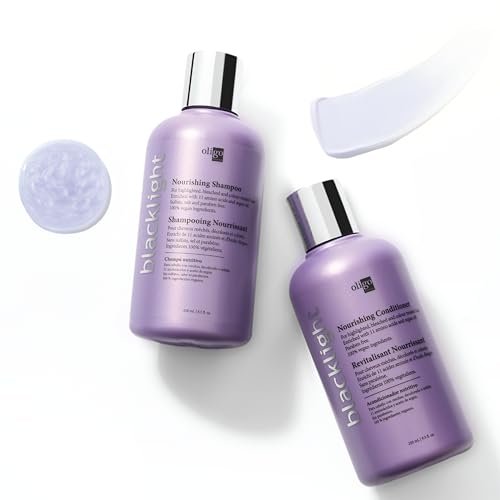 Oligo Professionnel Blacklight Nourishing Shampoo & Conditioner for Blondes - Sulfate-Free Vegan Duo Bundle (8.5 oz each) Avelisse