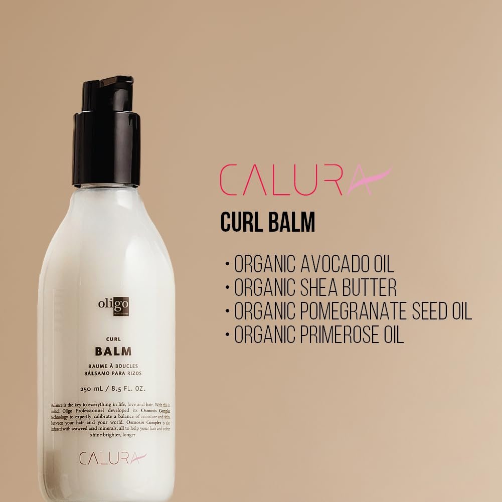 Oligo Professionnel Calura Curl Balm – Defining Cream for Wavy & Curly Hair | Sulfate & Paraben Free, Frizz Control, 8.5 oz Avelisse