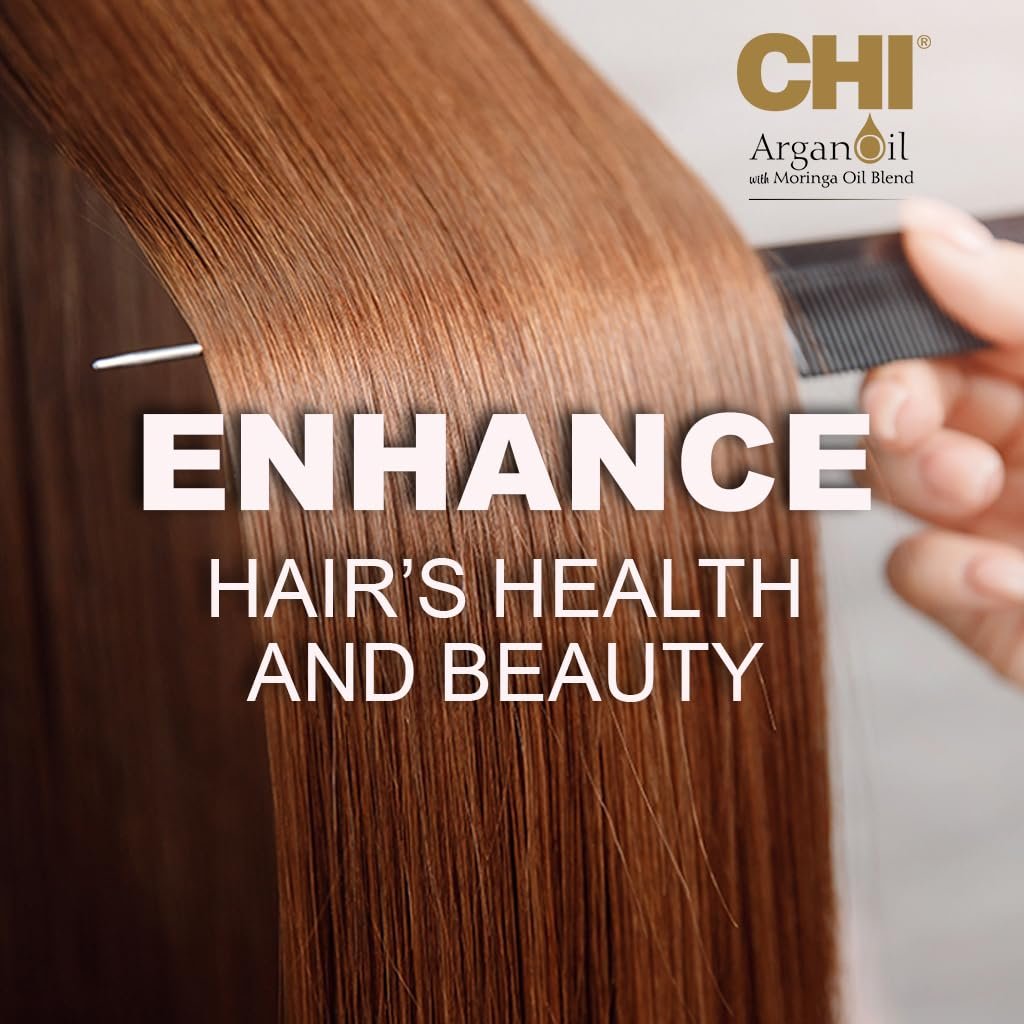 CHI Argan Oil plus Moringa Oil Luxe Trio Kit - Shampoo, Conditioner & Moringa Oil (3-Piece, 11 fl oz Each) Avelisse