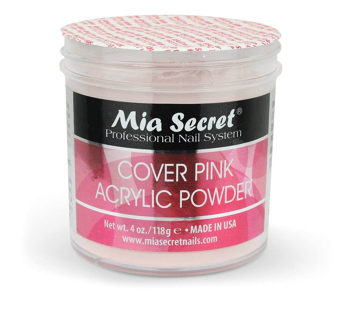 Mia Secret Cover Pink Acrylic Powder - 4 oz Professional Nail Enhancement Avelisse