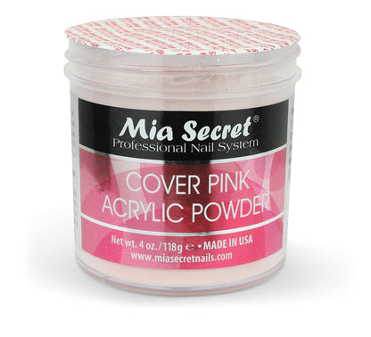 Mia Secret Cover Pink Acrylic Powder - 4 oz Professional Nail Enhancement Avelisse