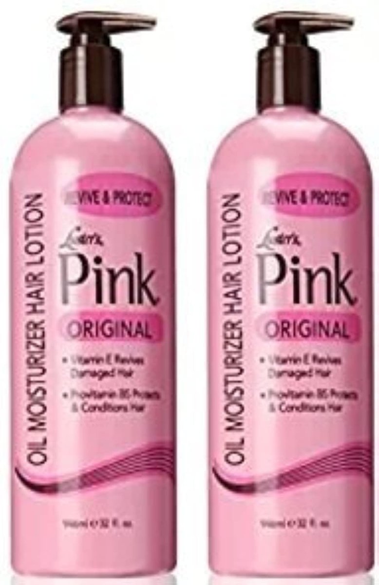 Luster's Scurl Pink Oil Moisturizer Hair Lotion - 32 oz (Pack of 2) | Curl Activator & Moisturizer for Natural Hair Avelisse
