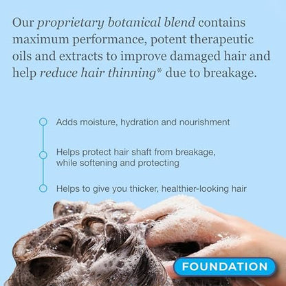PURA D'OR Hair Thinning Therapy Biotin Shampoo and Conditioner Set - Clinically Tested Hair Thickening Products for Women & Men, Herbal Scent, Color Safe, 16oz x2 Avelisse