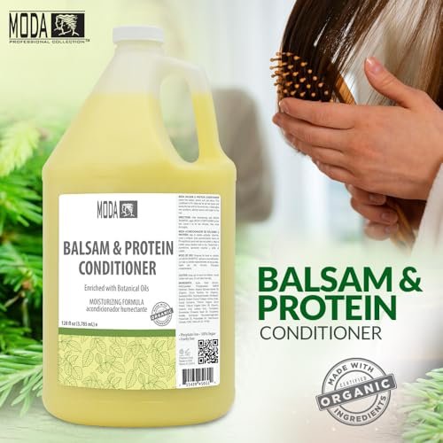 MODA Moisturizing Conditioner for All Hair Types - 128 oz Professional Size - Strengthens, Moisturizes, Adds Volume, Protects Color Avelisse