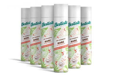 Batiste Dry Shampoo Bare Fragrance 6.73 oz (Pack of 6) - No Residue, Oil Absorbing Spray for All Hair Types Avelisse