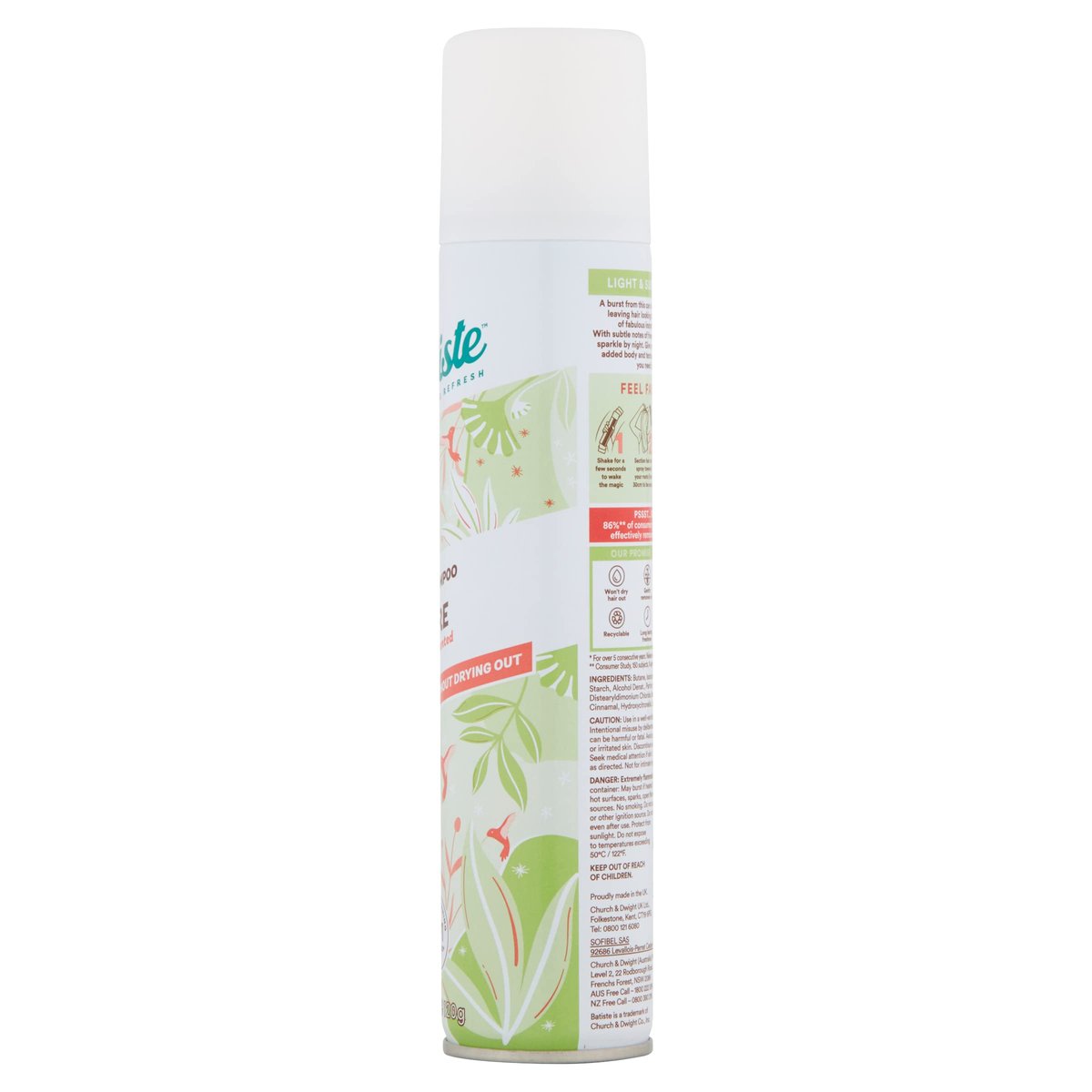 Batiste Dry Shampoo Bare Fragrance 6.73 oz (Pack of 6) - No Residue, Oil Absorbing Spray for All Hair Types Avelisse