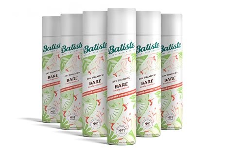 Batiste Dry Shampoo Bare Fragrance 6.73 oz (Pack of 6) - No Residue, Oil Absorbing Spray for All Hair Types Avelisse