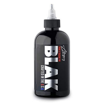 Allegory Tattoo Ink – Blak Premium Black Tattoo Ink for Lining and Shading, Smooth Consistent Pigment, Vegan Friendly, Organic Ink, Made in USA, 8 oz Avelisse